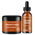 Retinol Cream&Serum Set - Anti-Aging Facial Skin Care Kit, Wrinkle Repair Moisturizer, Brightening Essence, Nourishing Beauty