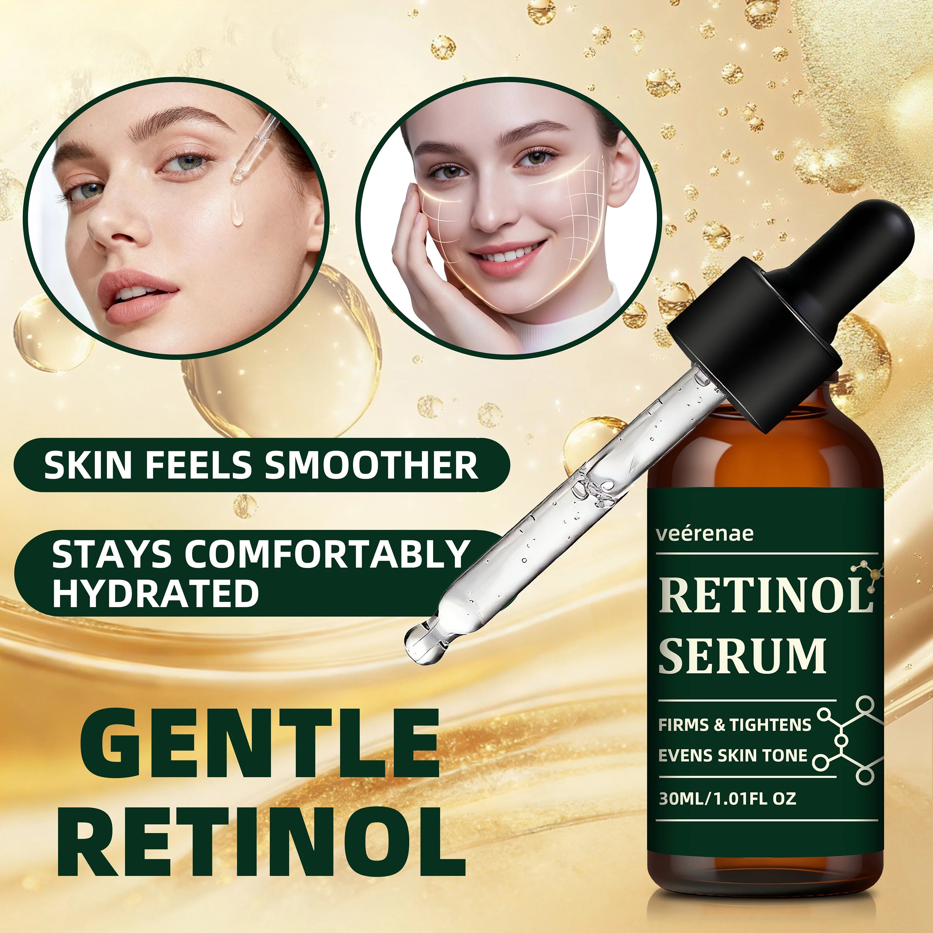 veérenae Retinol Serum – Gentle Daily Anti-Aging Serum for All Skin Types